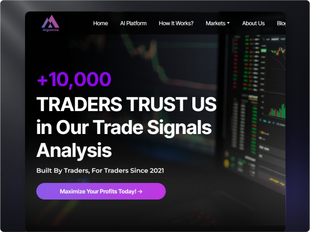 Algomnia trading platform screenshot