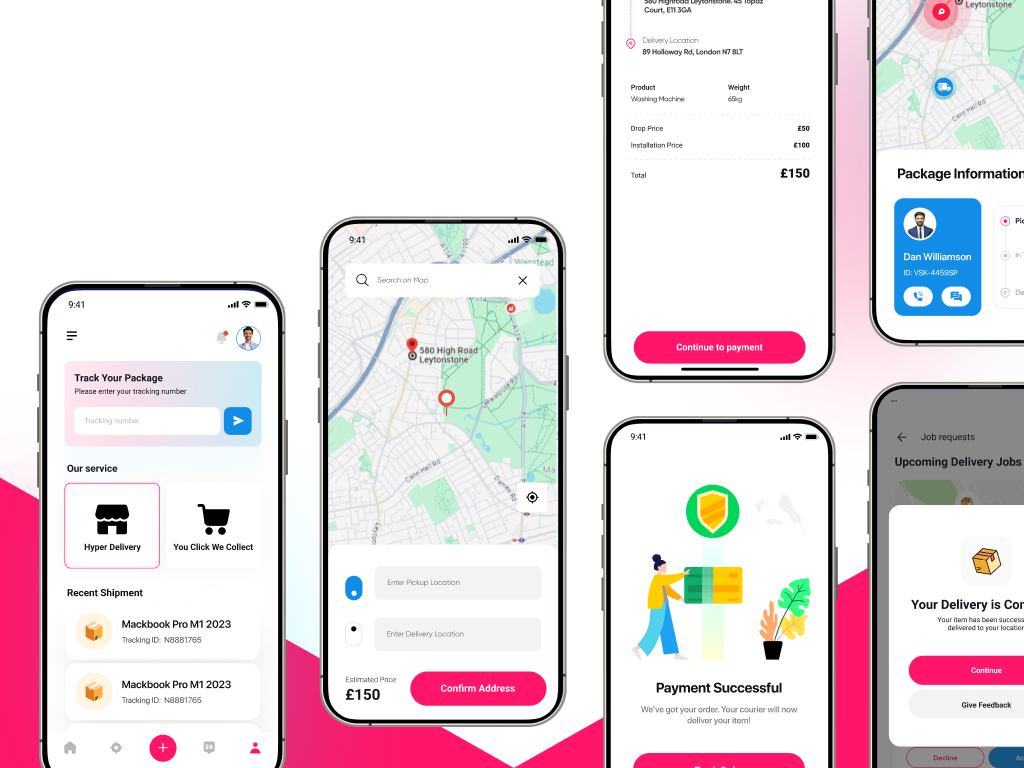 SwiftParcel online parcel delivery mobile application